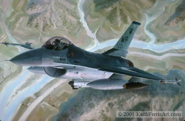 "Greetings From the Wolfpack" - Keith Ferris - F-16 Aviaton Art